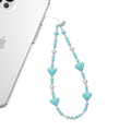 Turquoise Heart Phone Charm