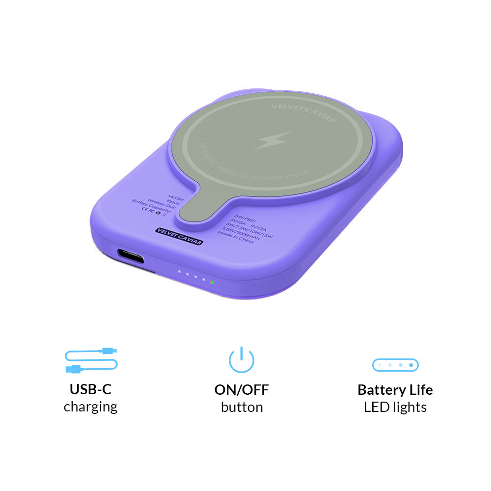 Electric Purple Portable MagSafe Charger Power Pack