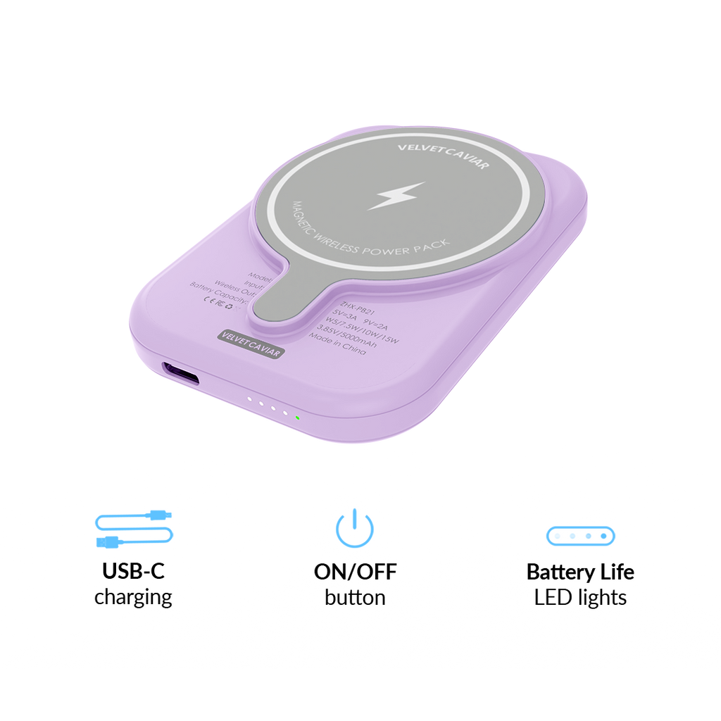 Lilac Gelato Portable MagSafe Charger Power Pack