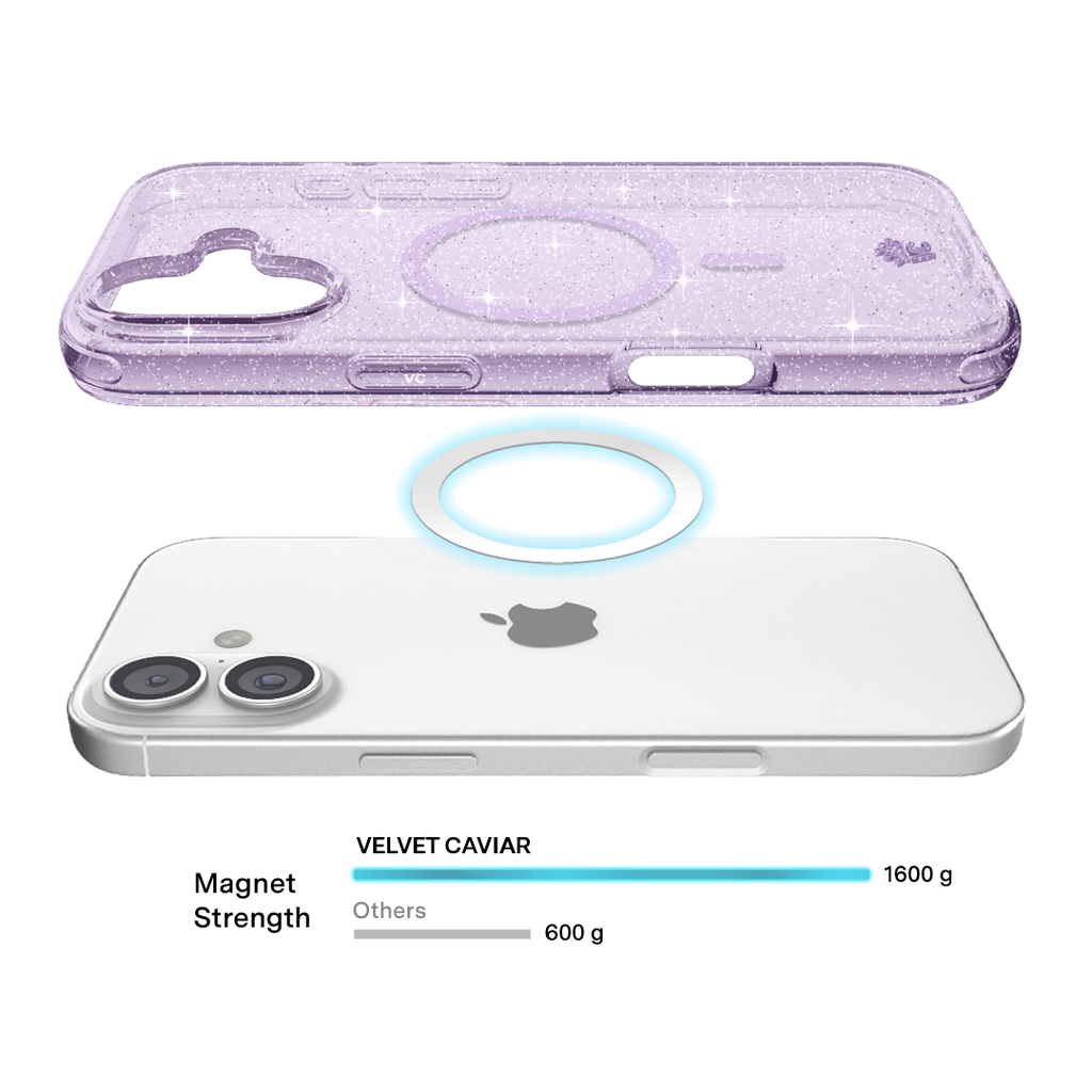Lilac Stardust Glitter iPhone Case