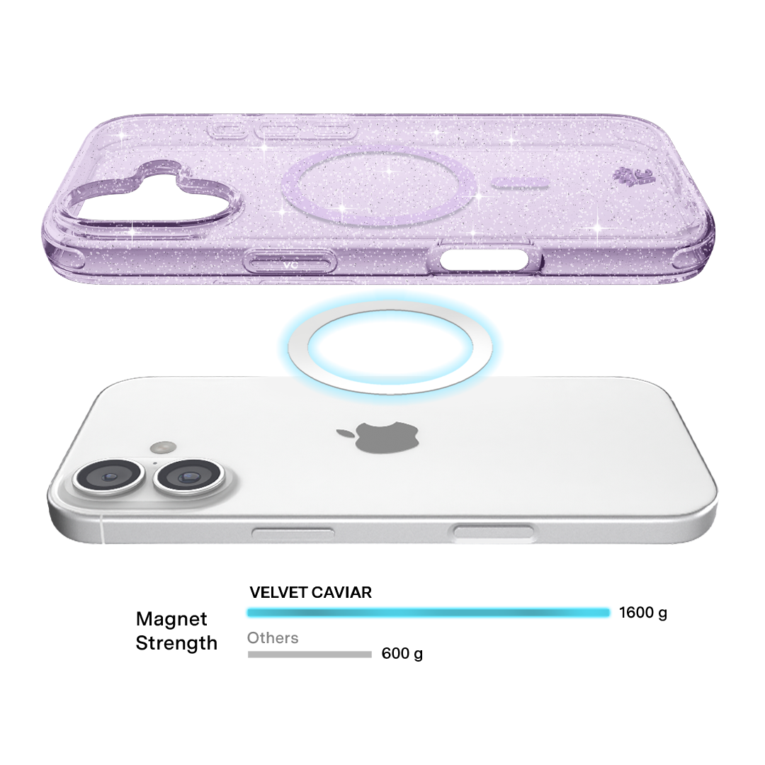 Lilac Stardust Glitter iPhone Case