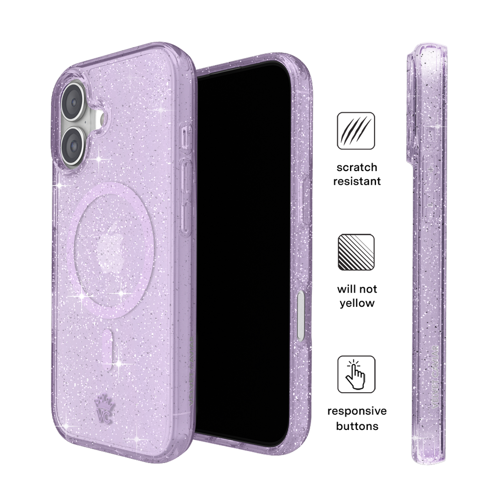 Lilac Stardust Glitter iPhone Case