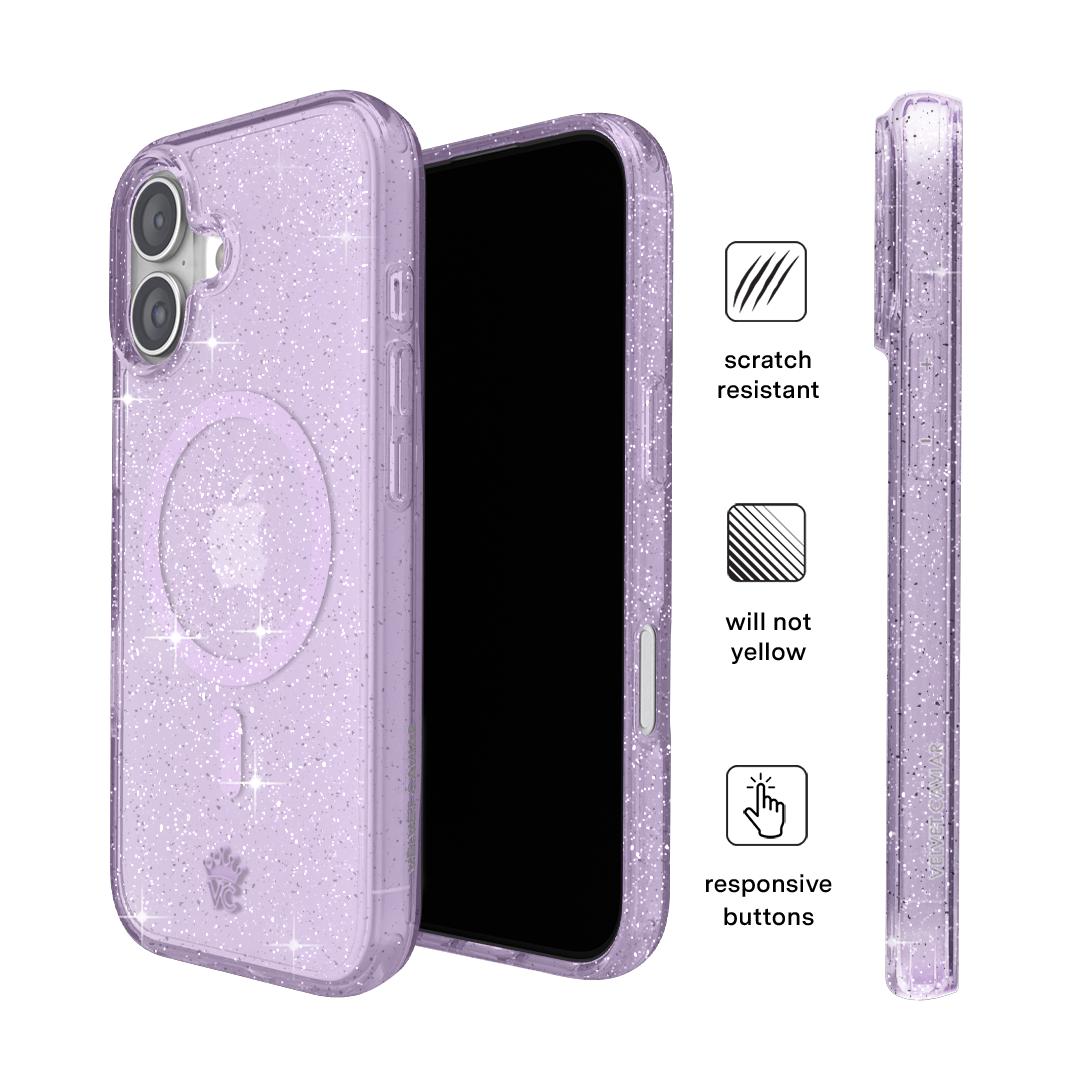 Lilac Stardust Glitter iPhone Case