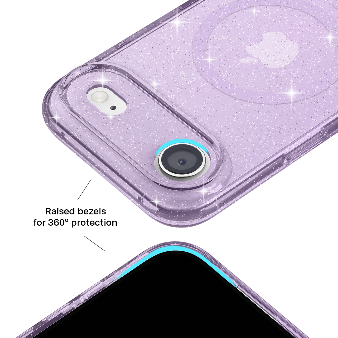 Lilac Stardust Glitter iPhone Case