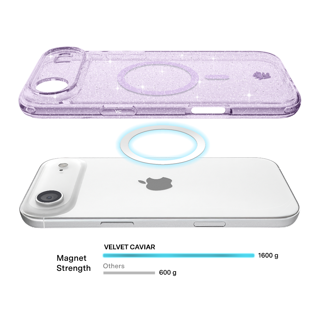 Lilac Stardust Glitter iPhone Case