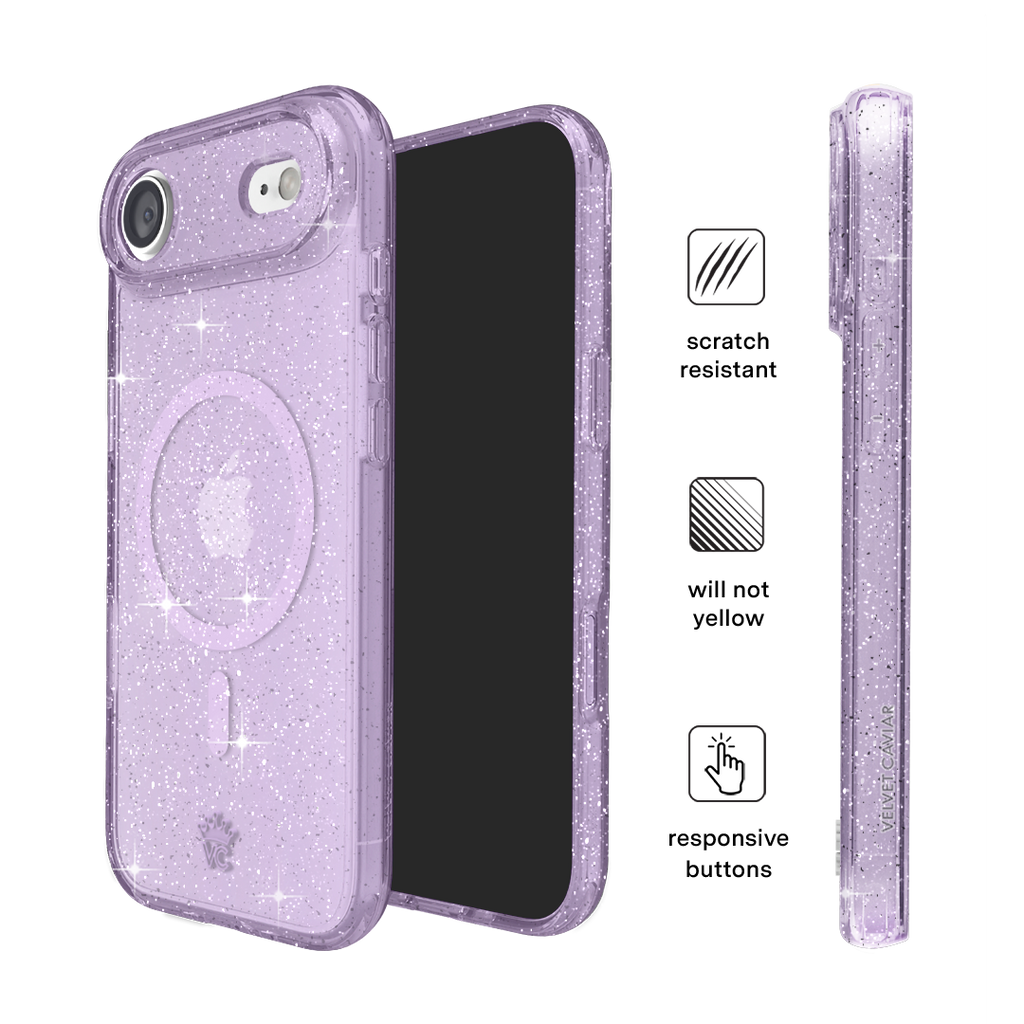 Lilac Stardust Glitter iPhone Case
