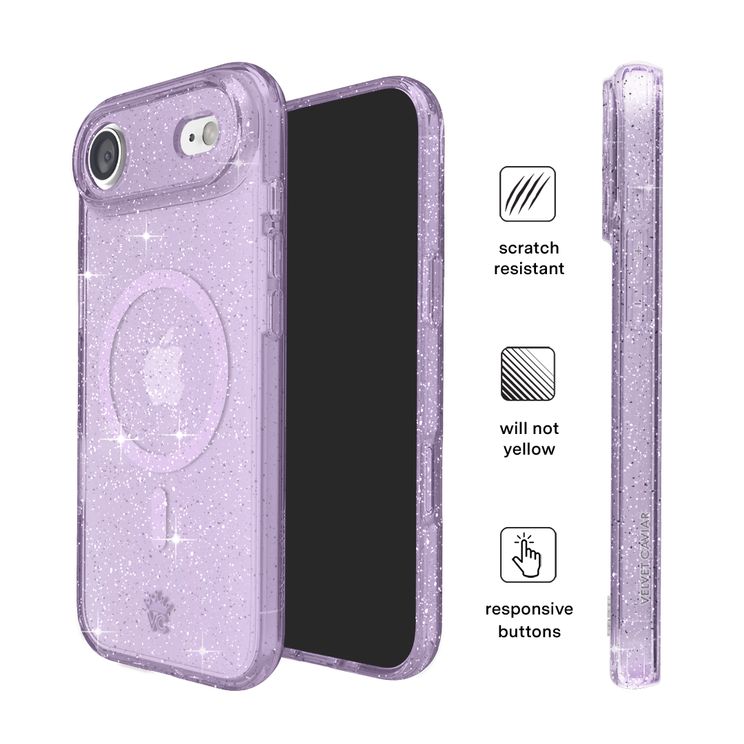 Lilac Stardust Glitter iPhone Case