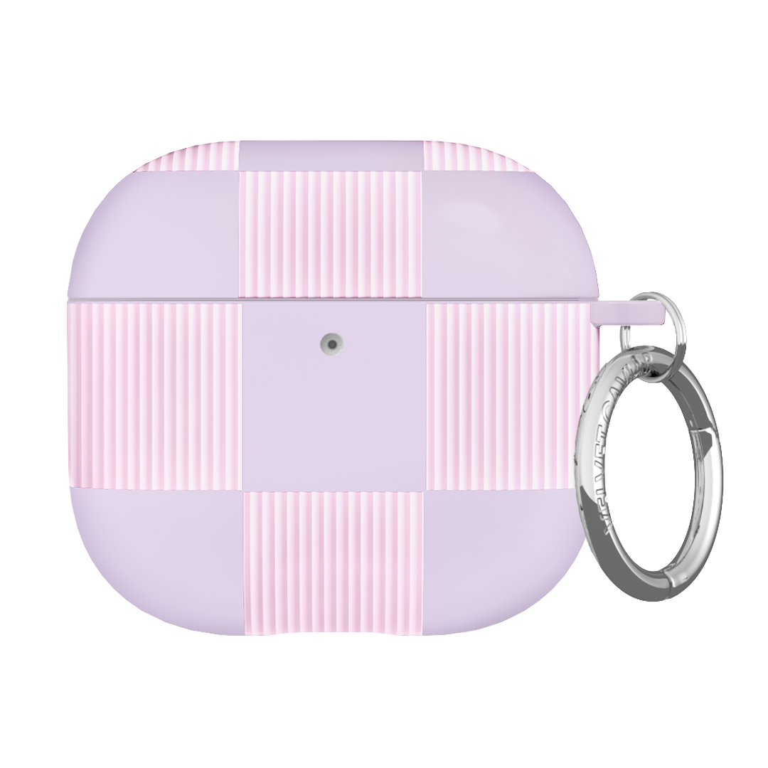 Lilac Vibe Checkered AirPod Case