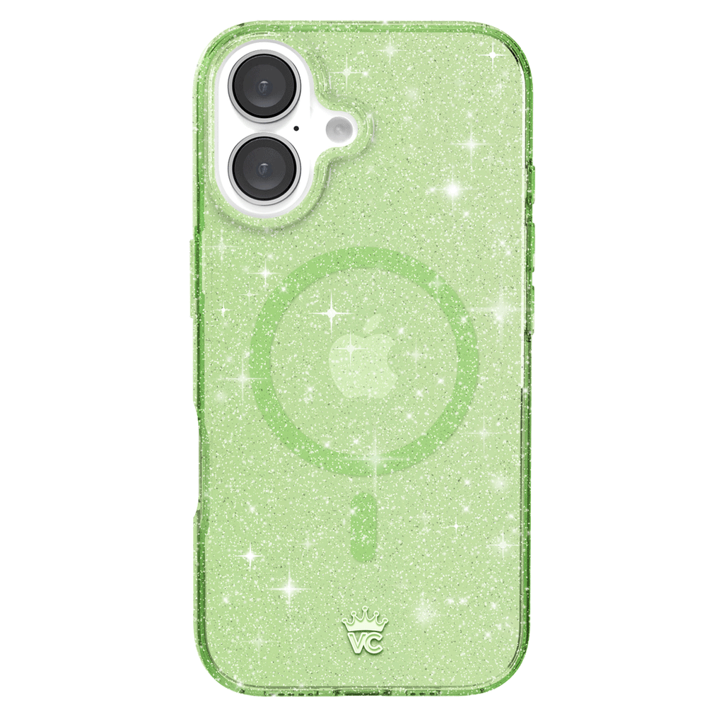 Lime Stardust Glitter iPhone Case