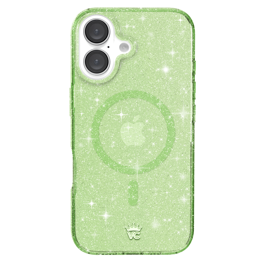 Lime Stardust Glitter iPhone Case