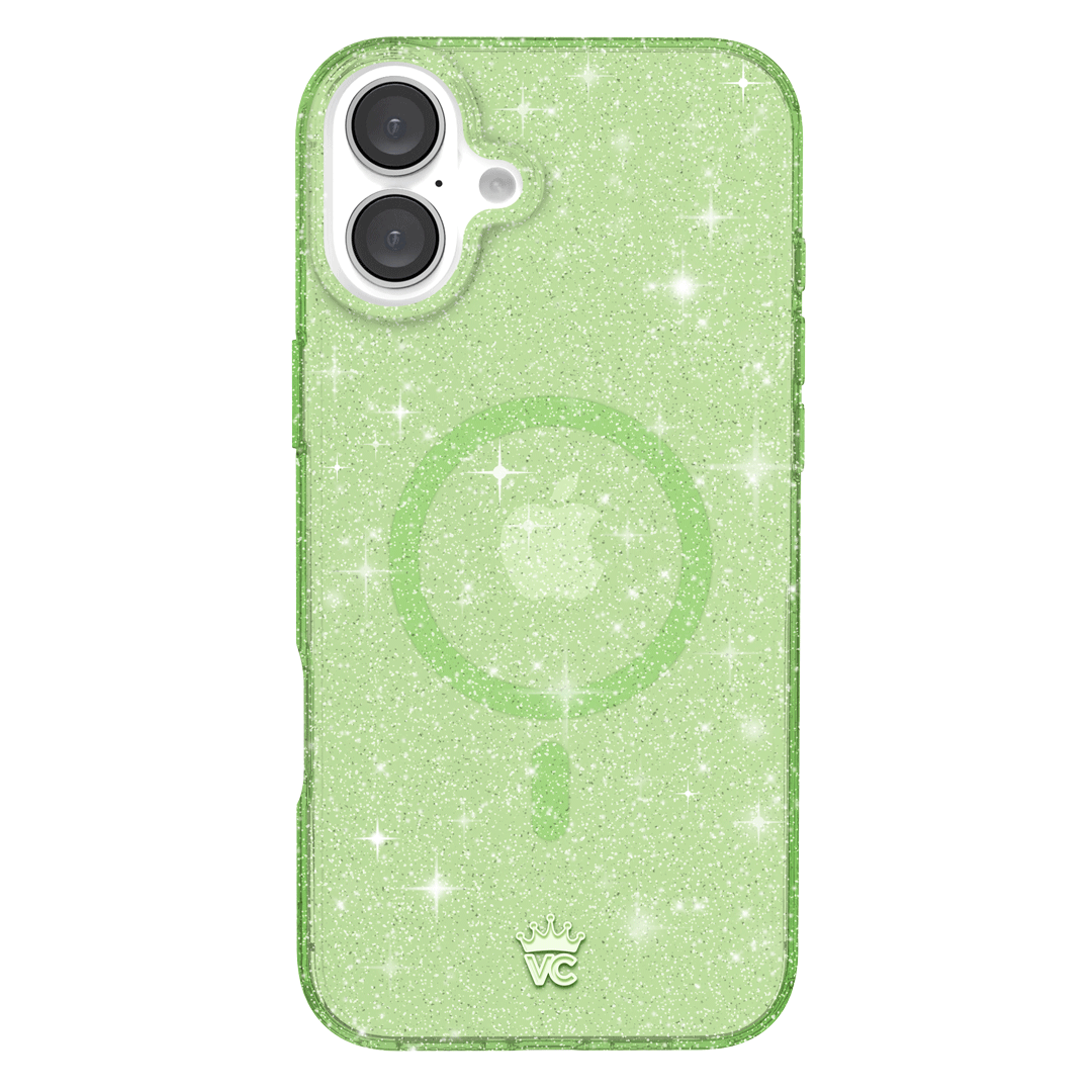 Lime Stardust Glitter iPhone Case