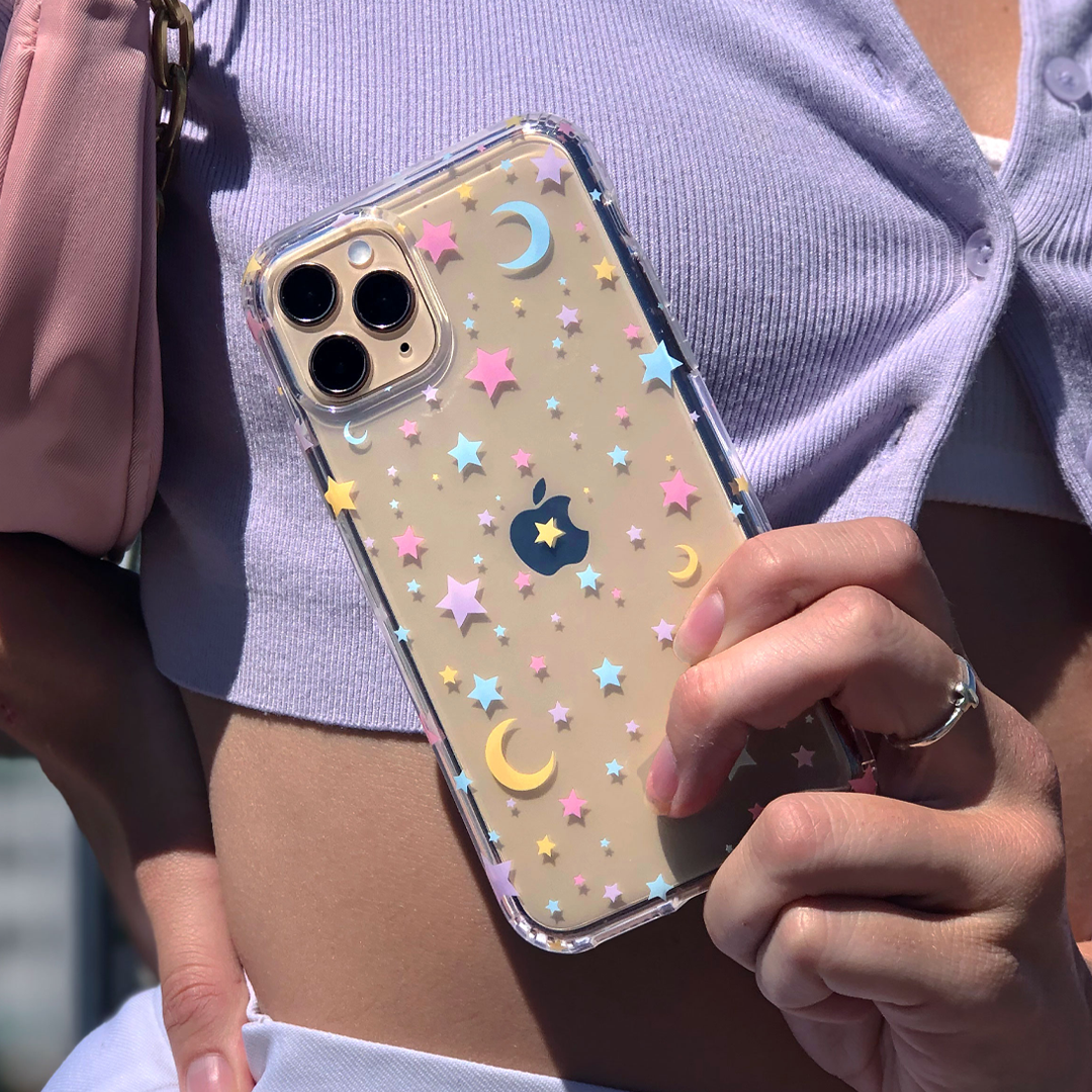 Pastel Starry Night Clear iPhone Case
