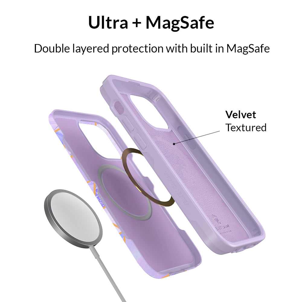 Purple Geometric Marble iPhone Case