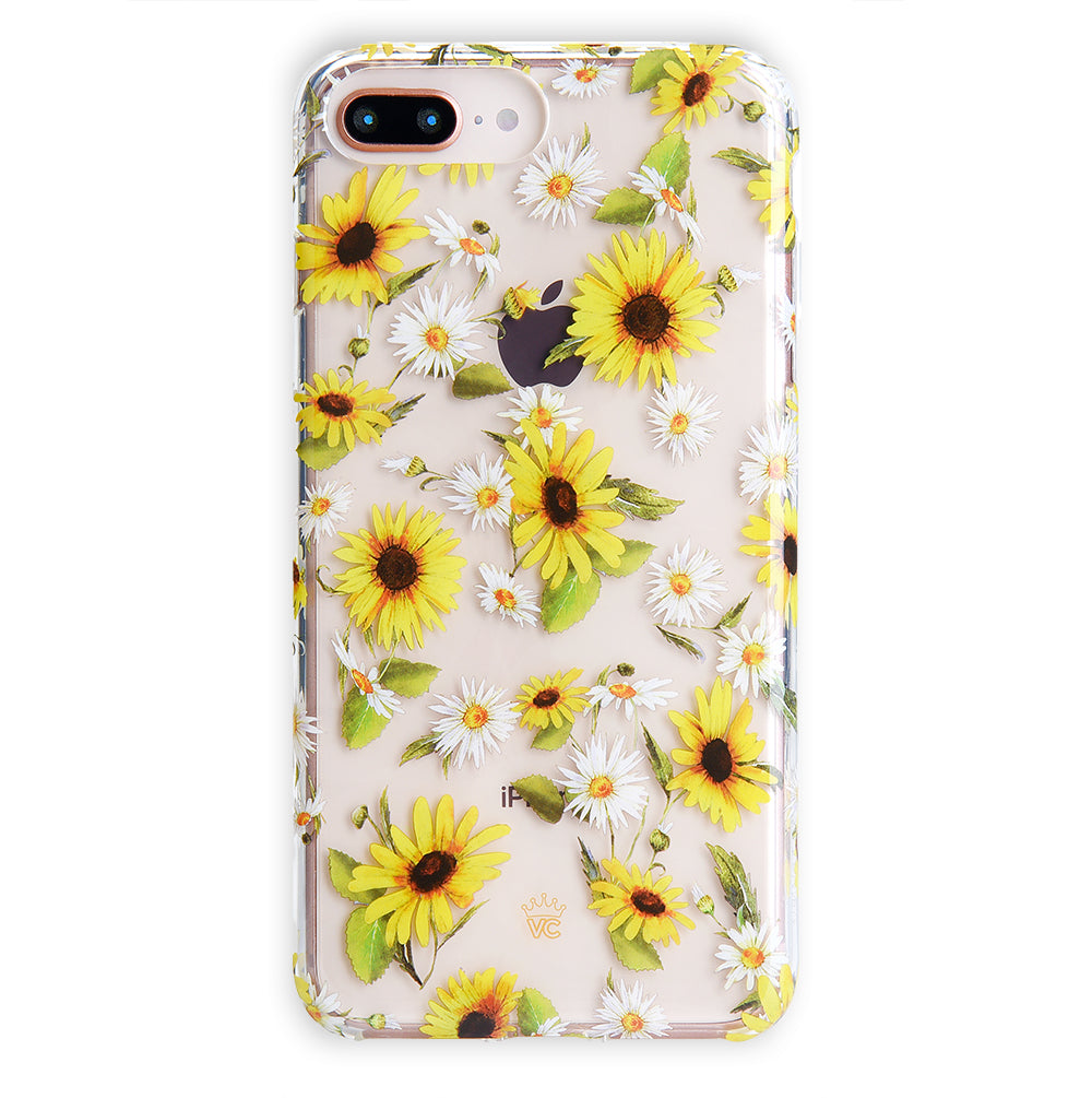 Sunflower Daisy Clear iPhone Case