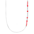 Mask Chain Necklace - 3mm Dont Touch Me Beads in Silver