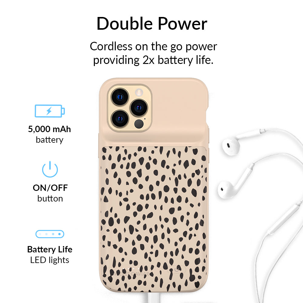 Spotted Cheetah iPhone Charging Case