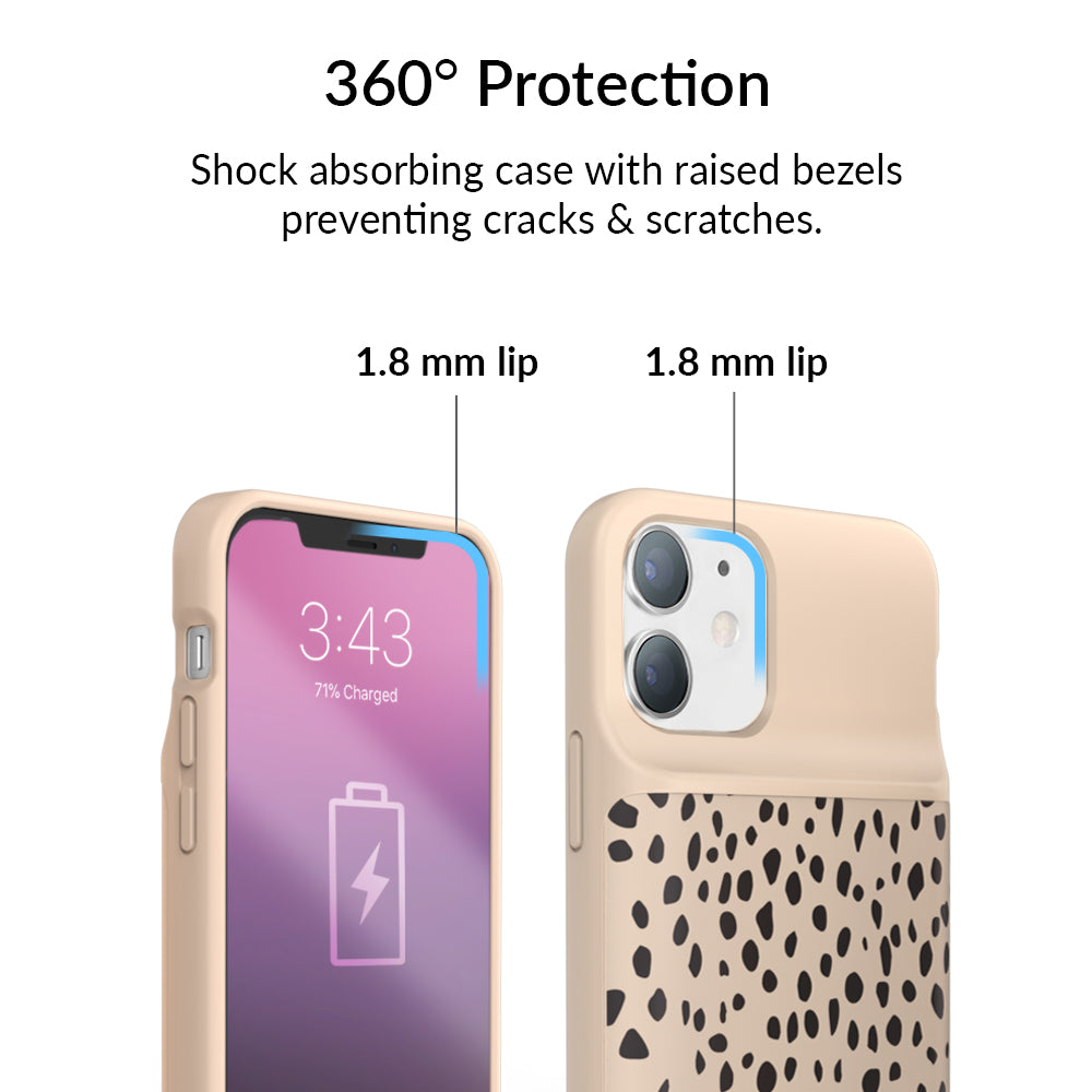 Spotted Cheetah iPhone Charging Case