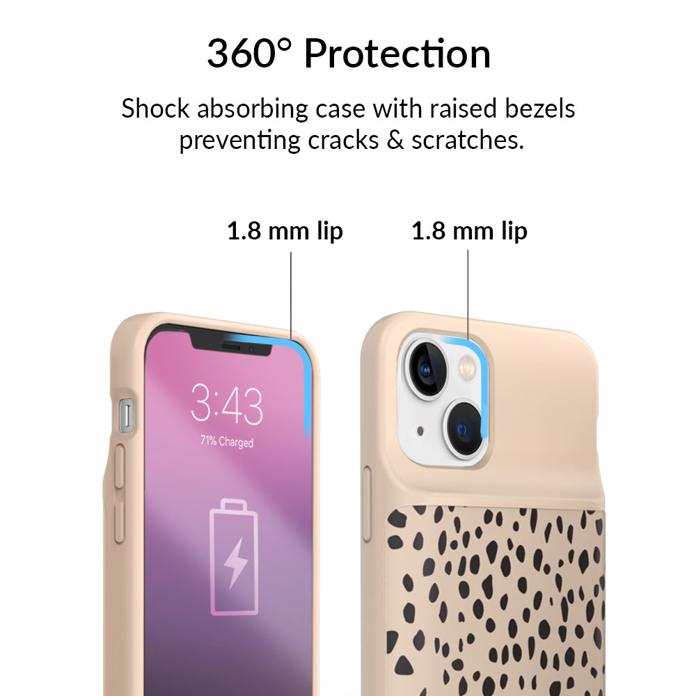 Spotted Cheetah iPhone Charging Case