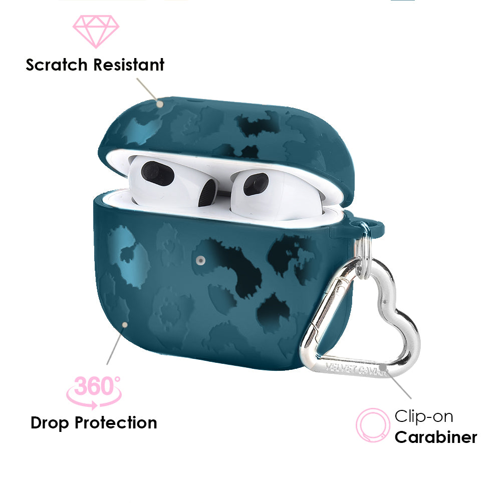 Metallic Navy Leopard AirPod Case