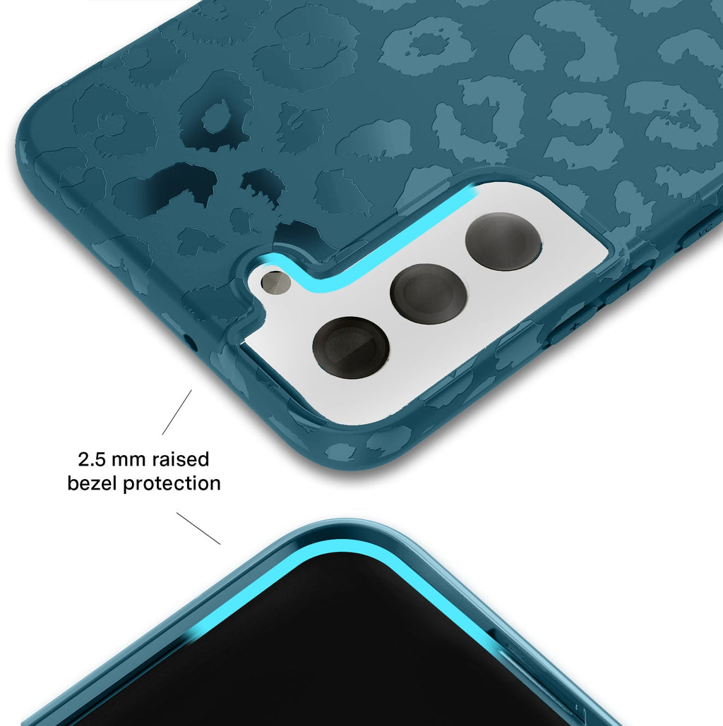 Metallic Navy Leopard Samsung Case