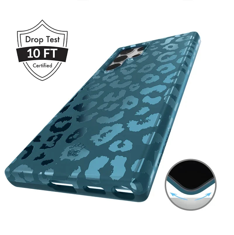 Metallic Navy Leopard Samsung Case
