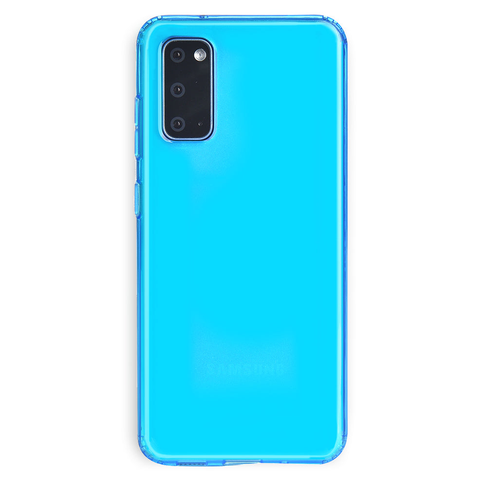 Neon Blue Clear Samsung Case