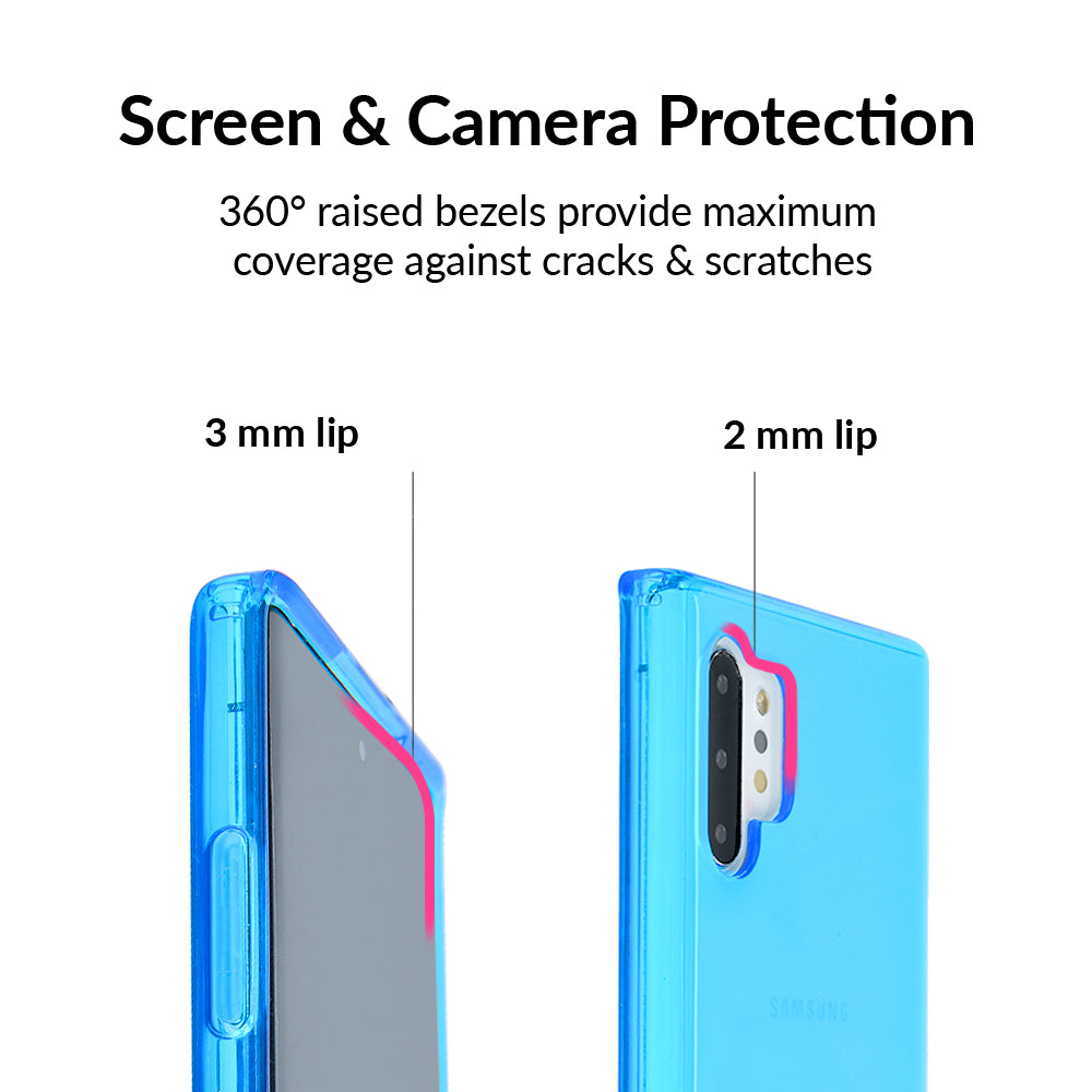 Neon Blue Clear Samsung Case