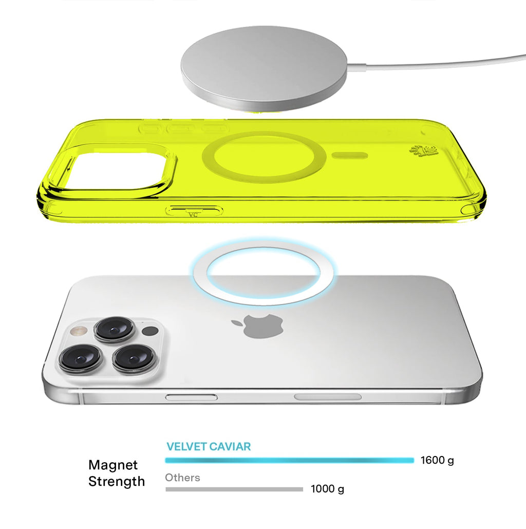 Neon Yellow Clear iPhone Case
