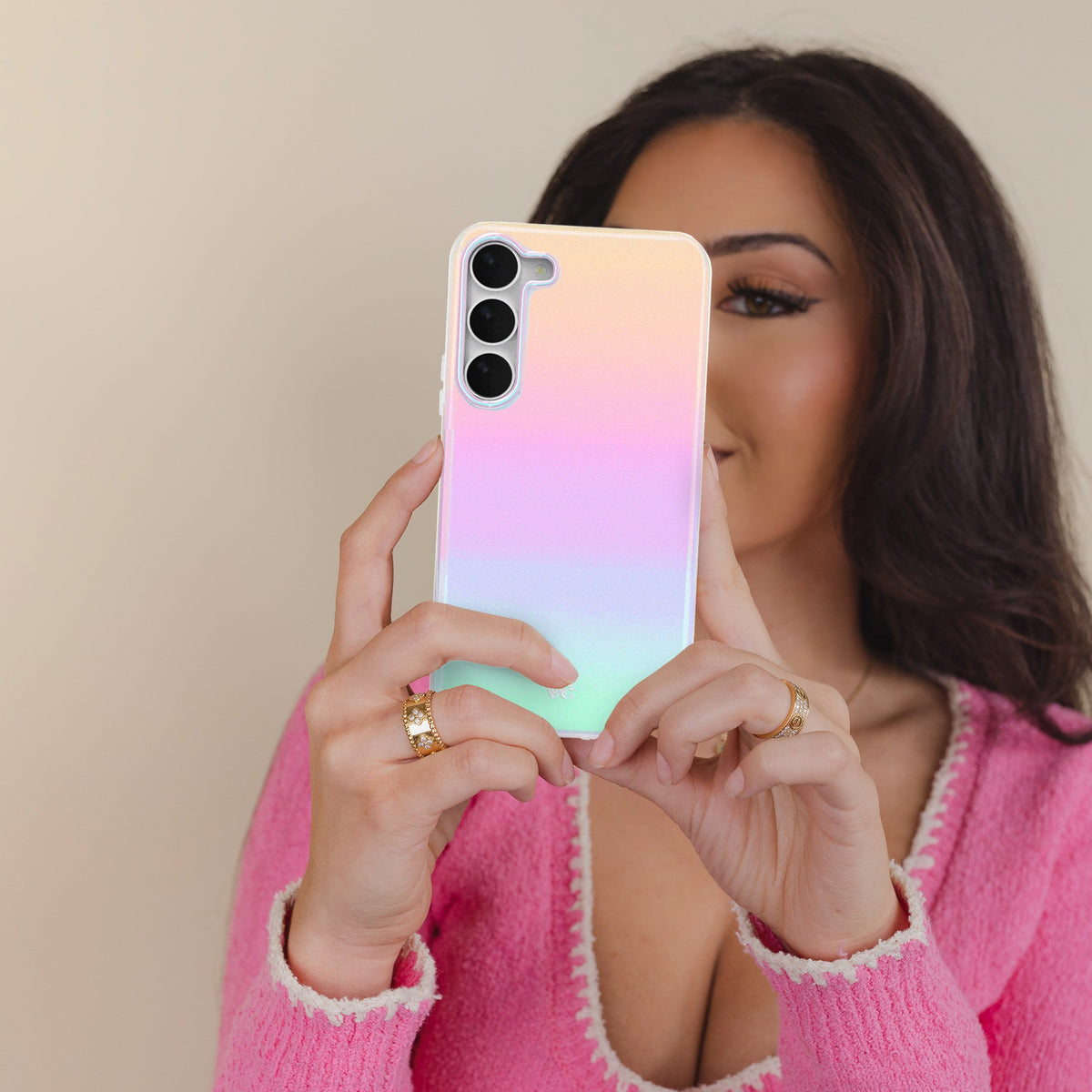 White Opal Samsung Case