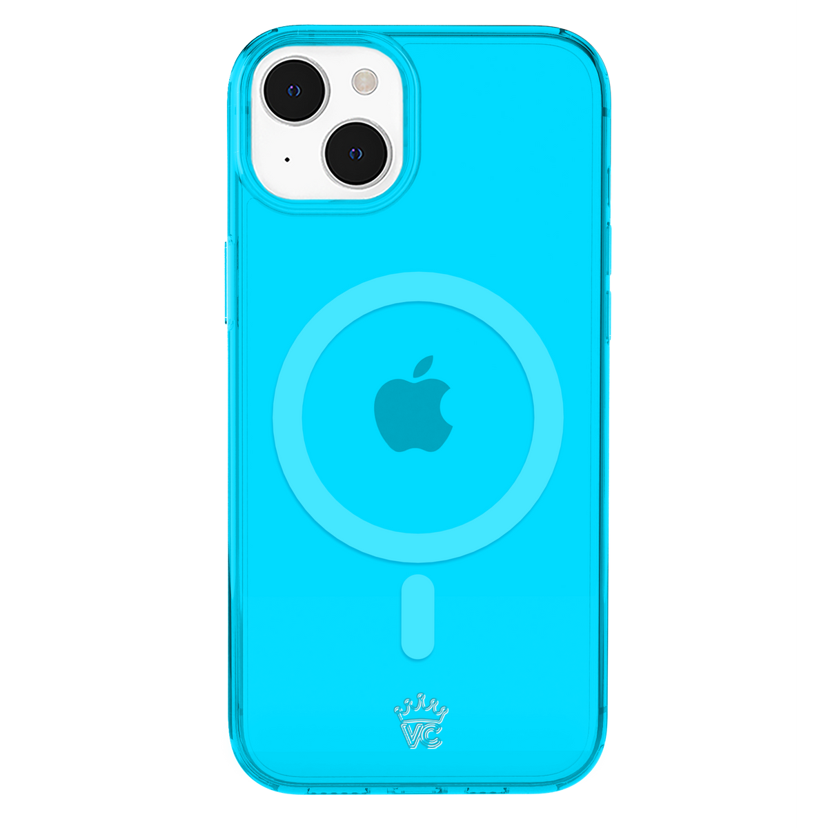 Neon Blue Clear iPhone Case