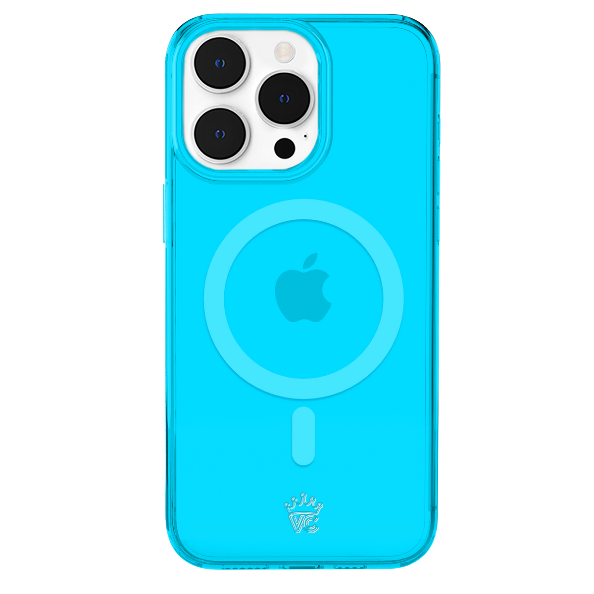 Neon Blue Clear iPhone Case