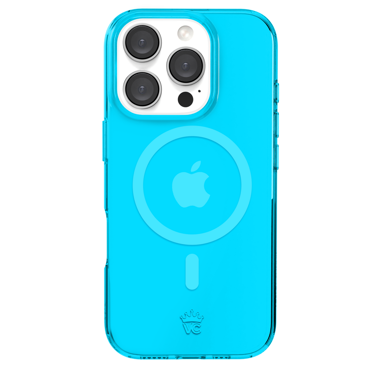 Neon Blue Clear iPhone Case