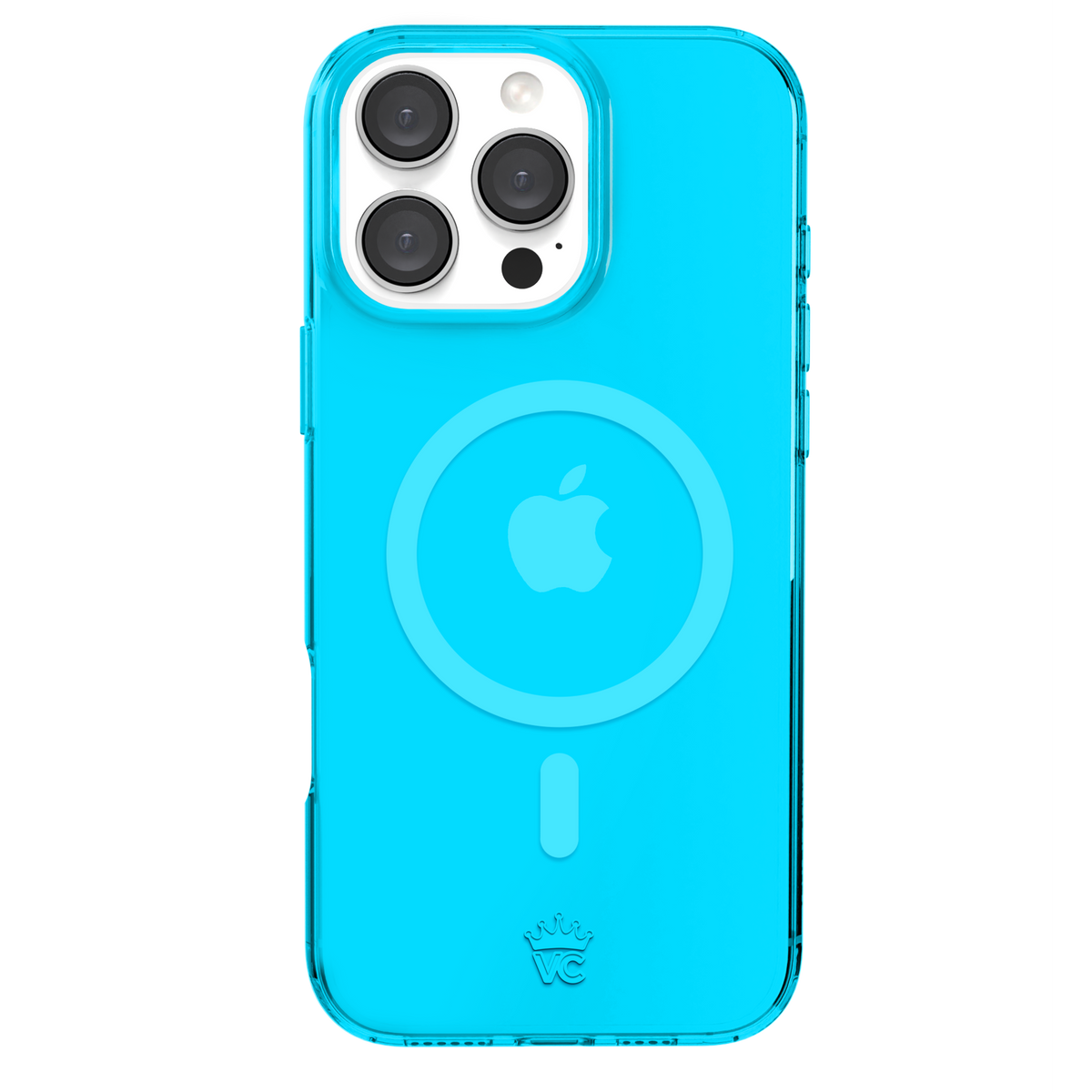 Neon Blue Clear iPhone Case