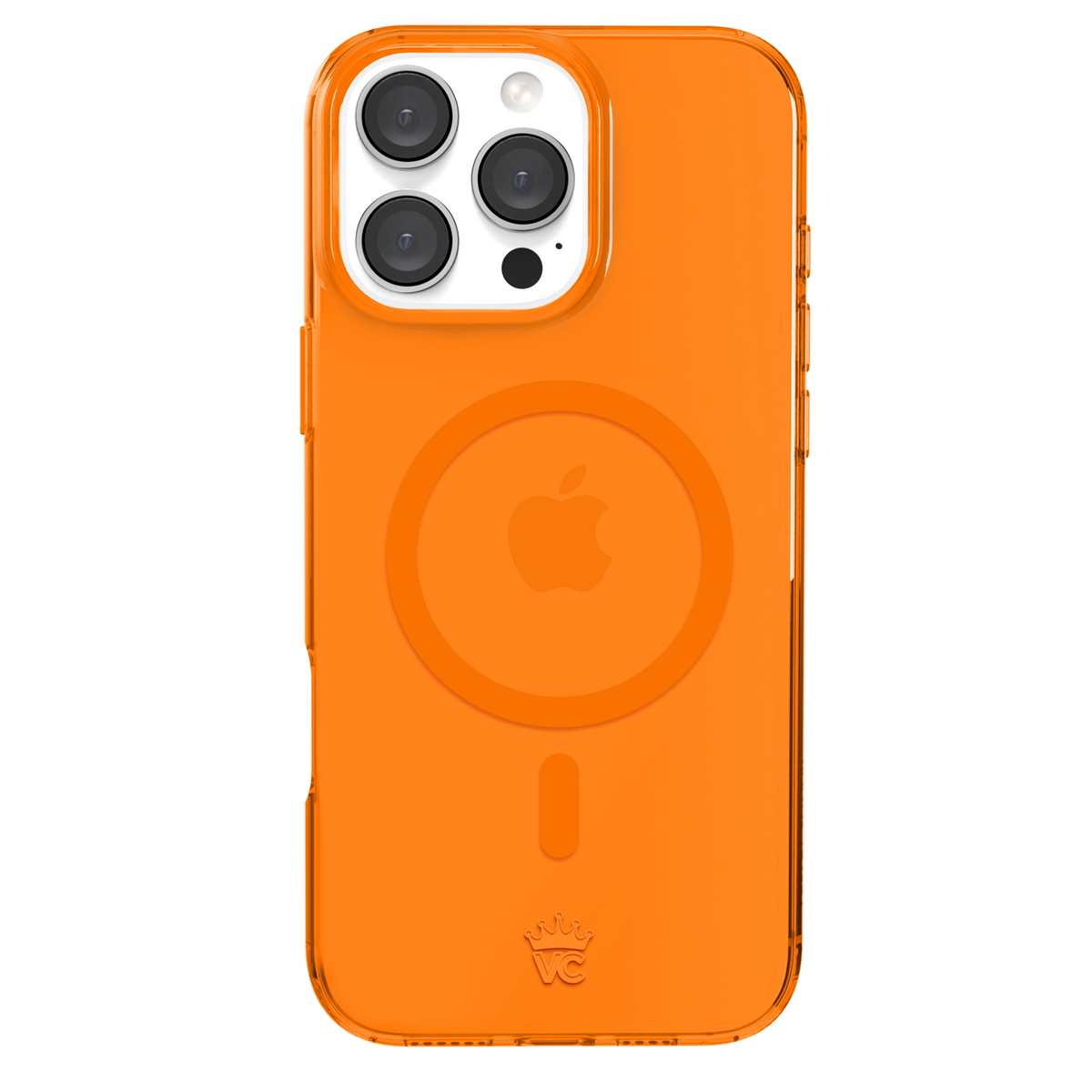 Neon Orange Clear iPhone Case