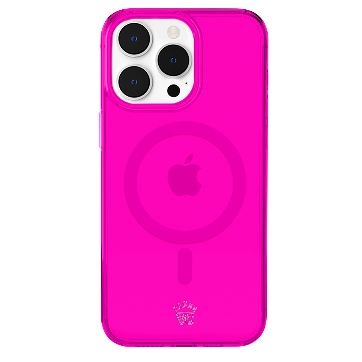 Neon Pink Clear iPhone Case