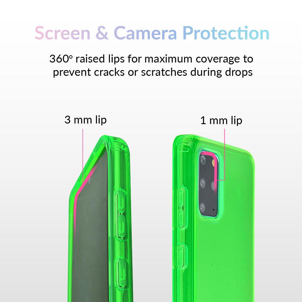 Neon Green Clear Samsung Case