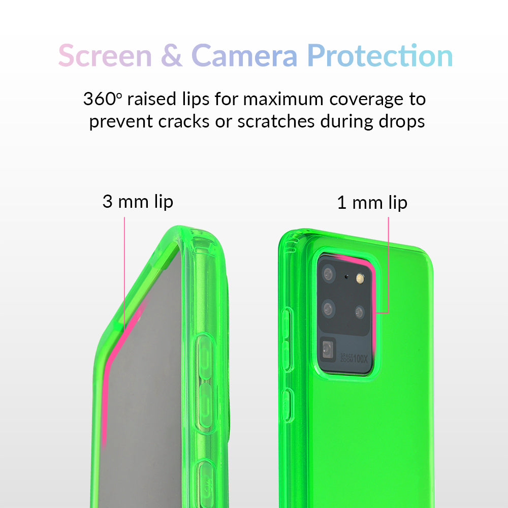Neon Green Clear Samsung Case