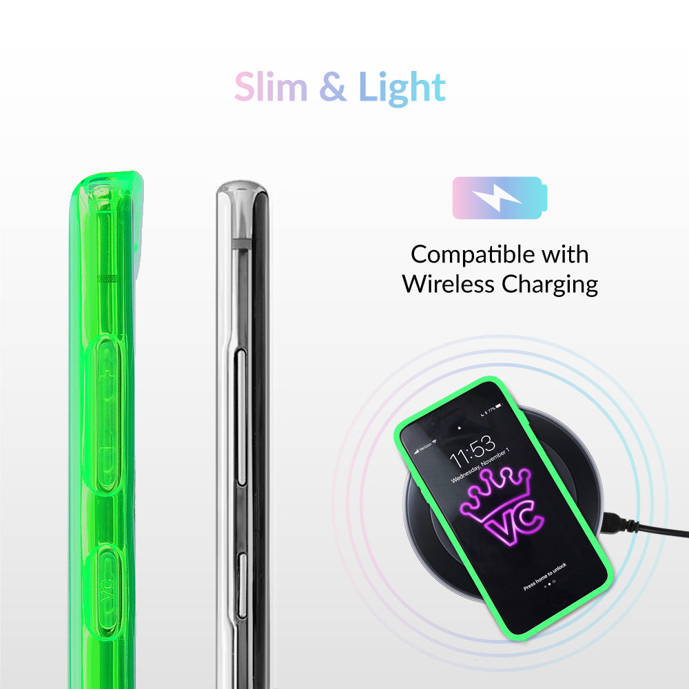 Neon Green Clear Samsung Case