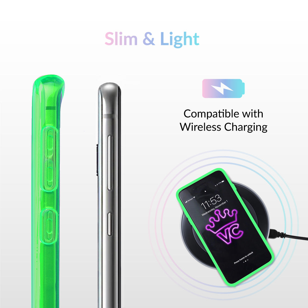 Neon Green Clear Samsung Case