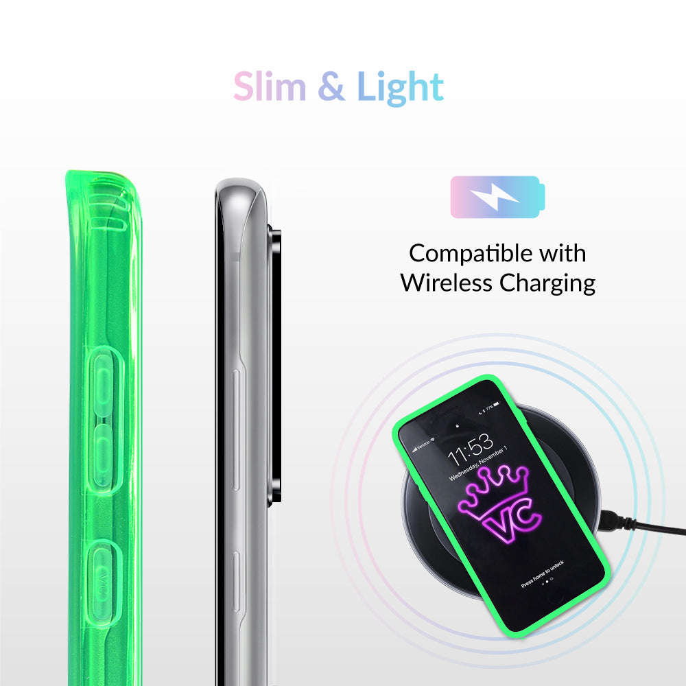 Neon Green Clear Samsung Case