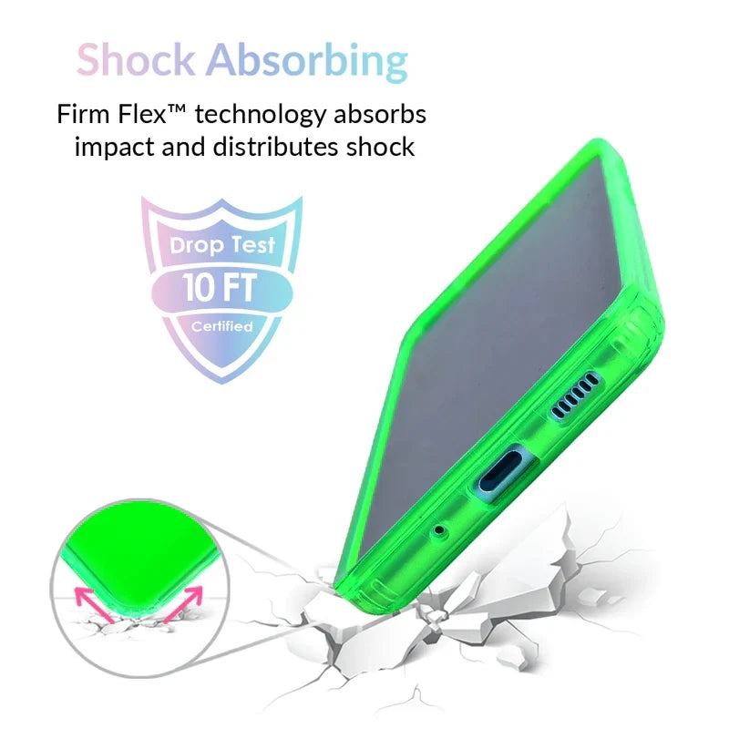 Neon Green Clear Samsung Case