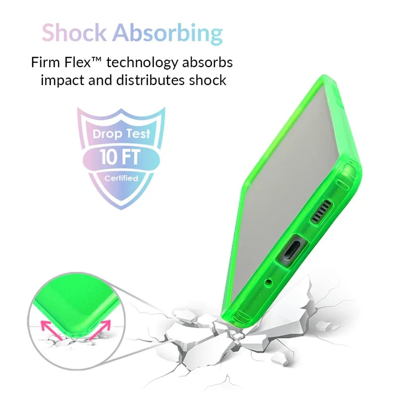 Neon Green Clear Samsung Case