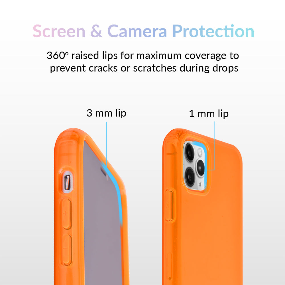 Neon Orange Clear iPhone Case