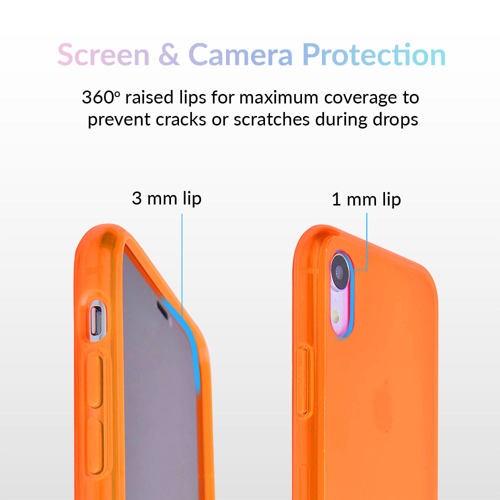 Neon Orange Clear iPhone Case