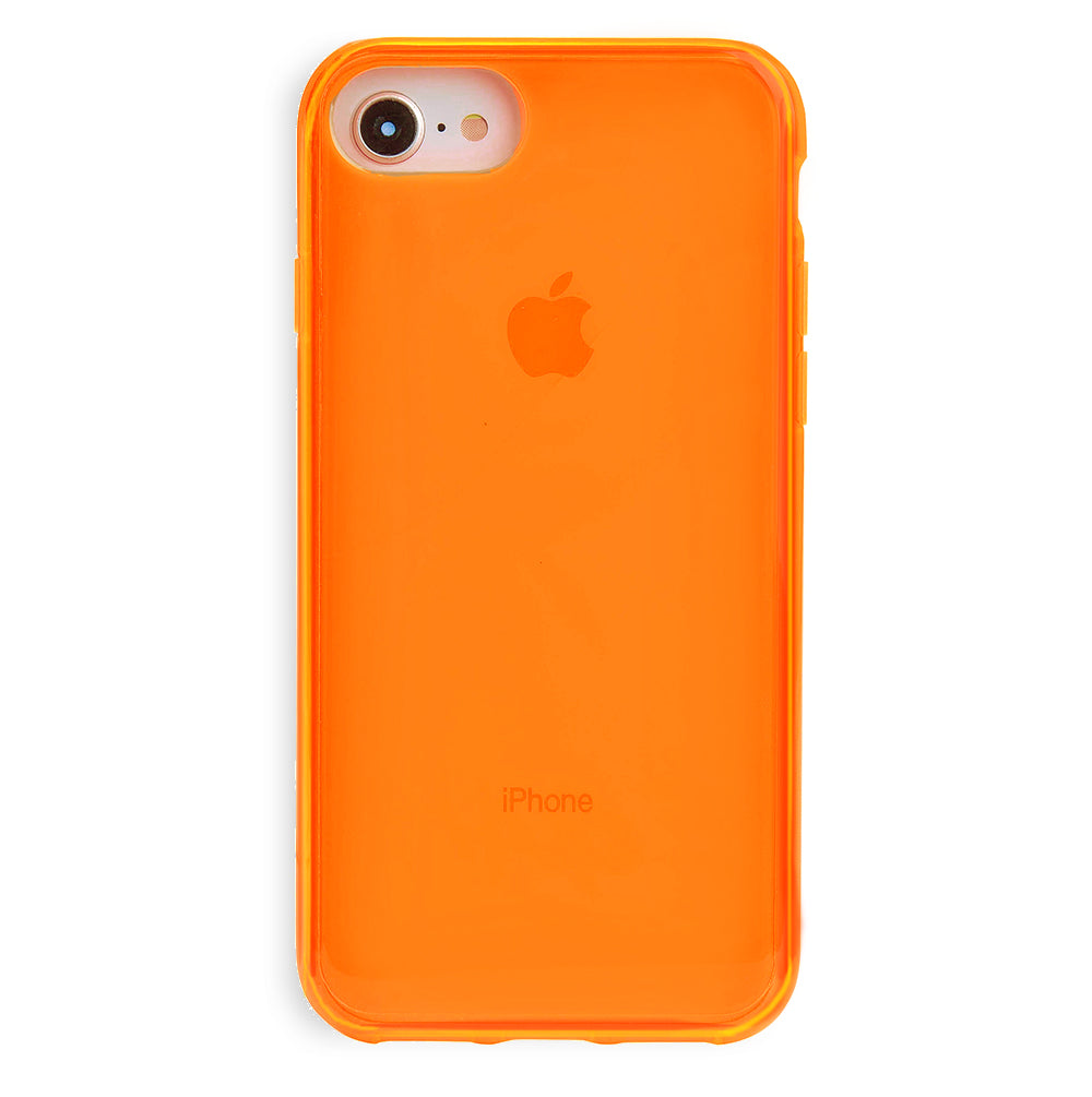 Neon Orange Clear iPhone Case