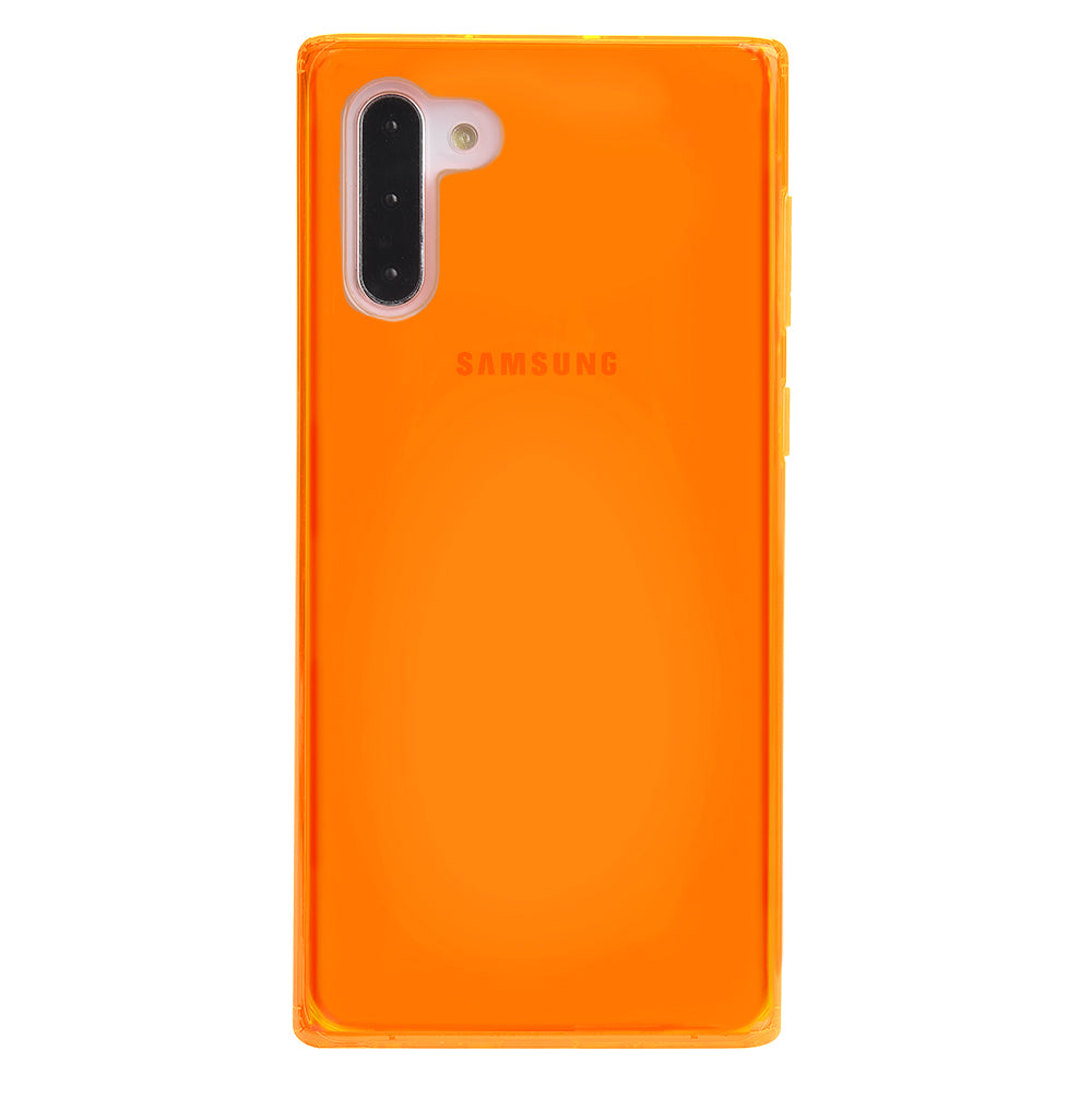 Neon Orange Clear Samsung Case