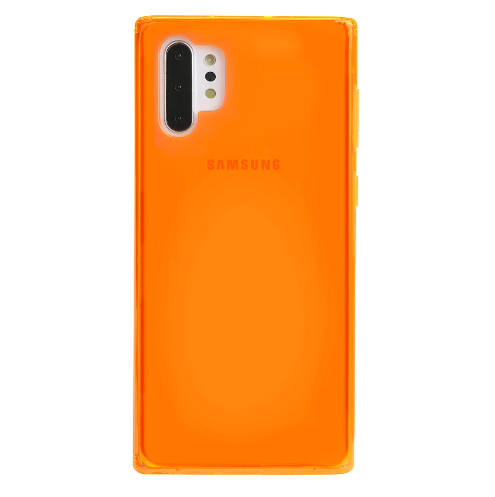 Neon Orange Clear Samsung Case