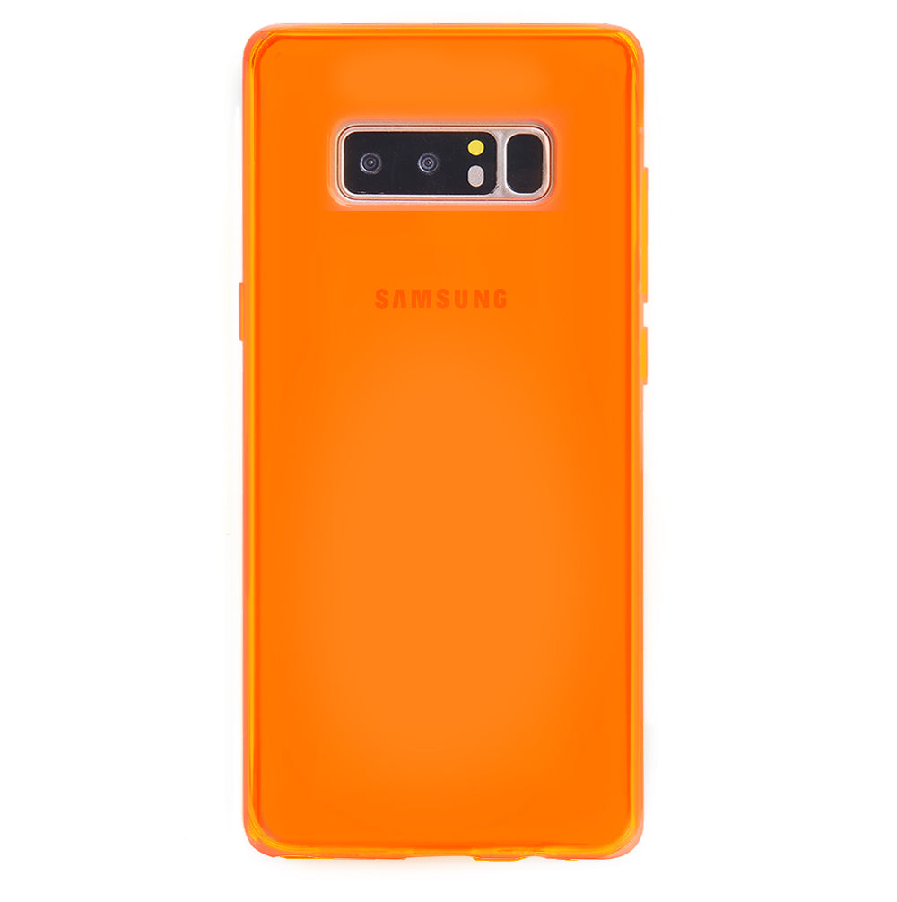 Neon Orange Clear Samsung Case