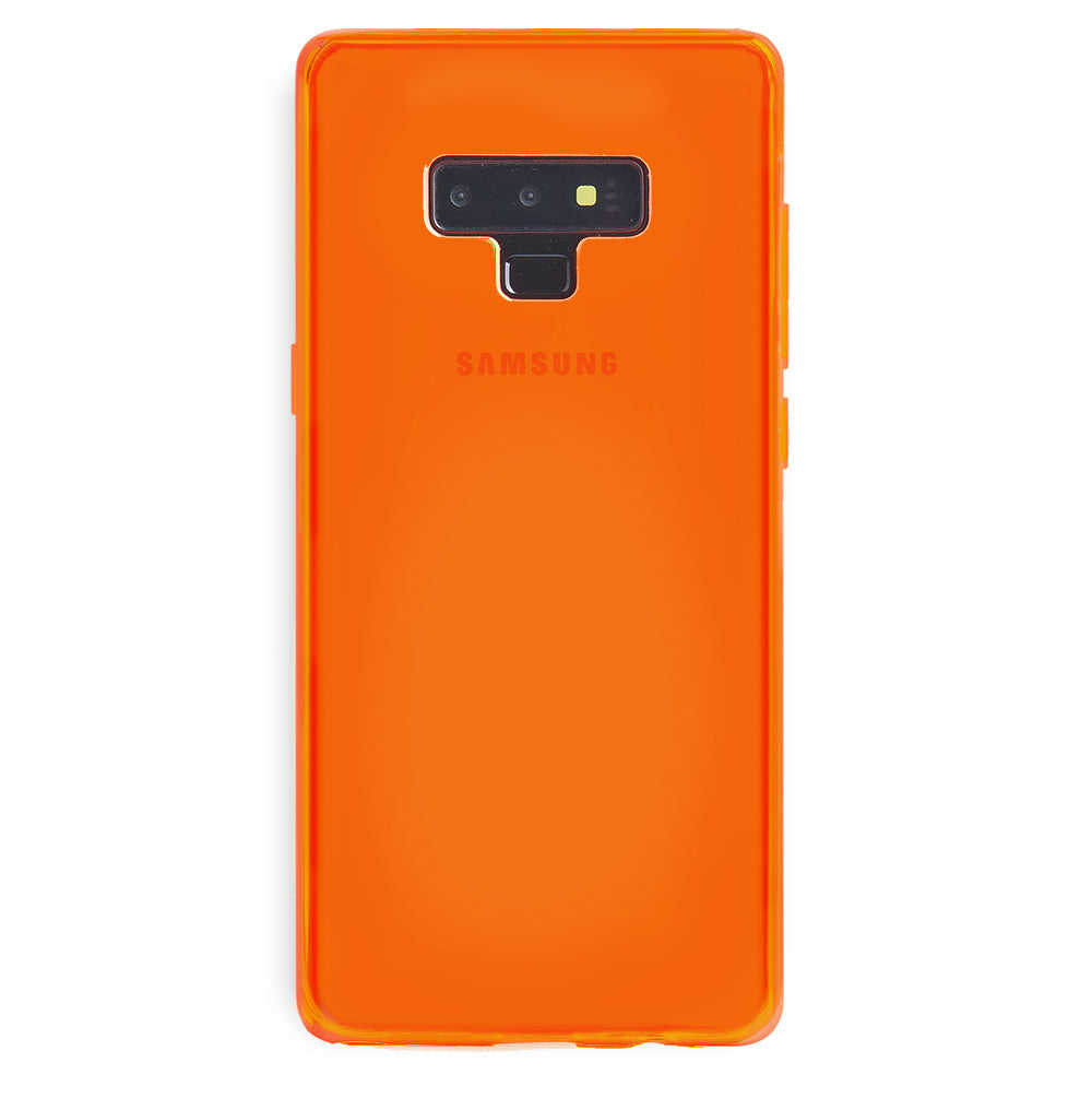 Neon Orange Clear Samsung Case