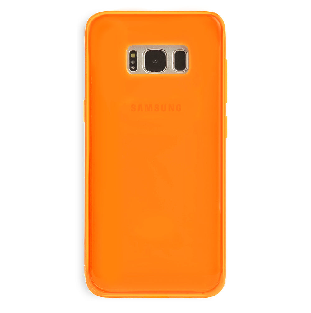 Neon Orange Clear Samsung Case